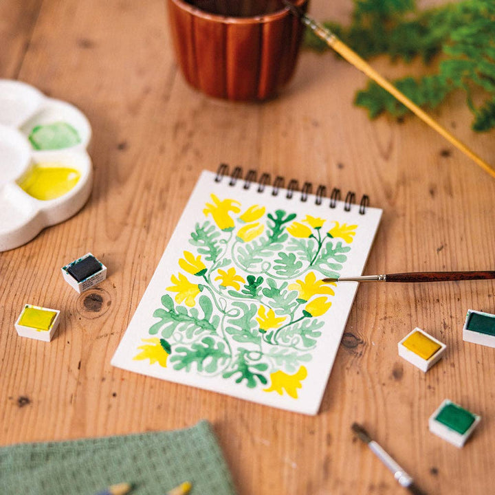 A6 omalovánky - tmavě růžové květy