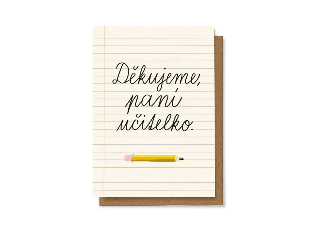 přání ~ děkujeme, paní učitelko