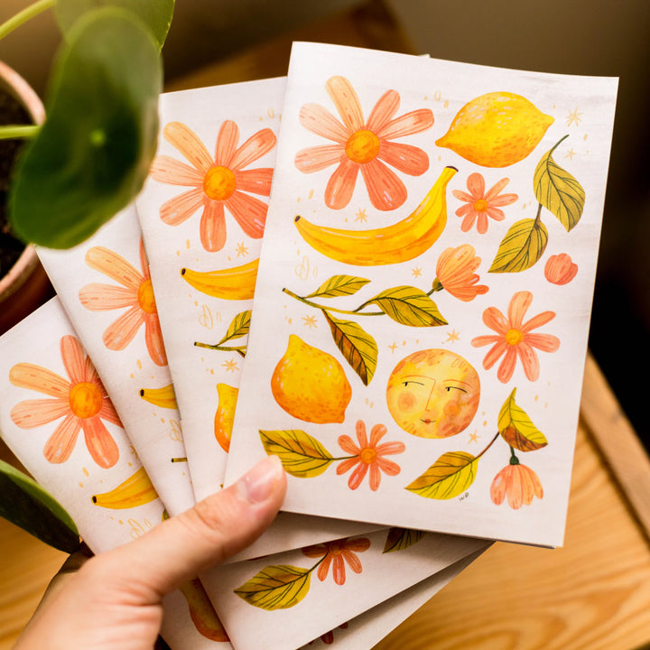 sešit a6 wild pencil ~ měsíční louka