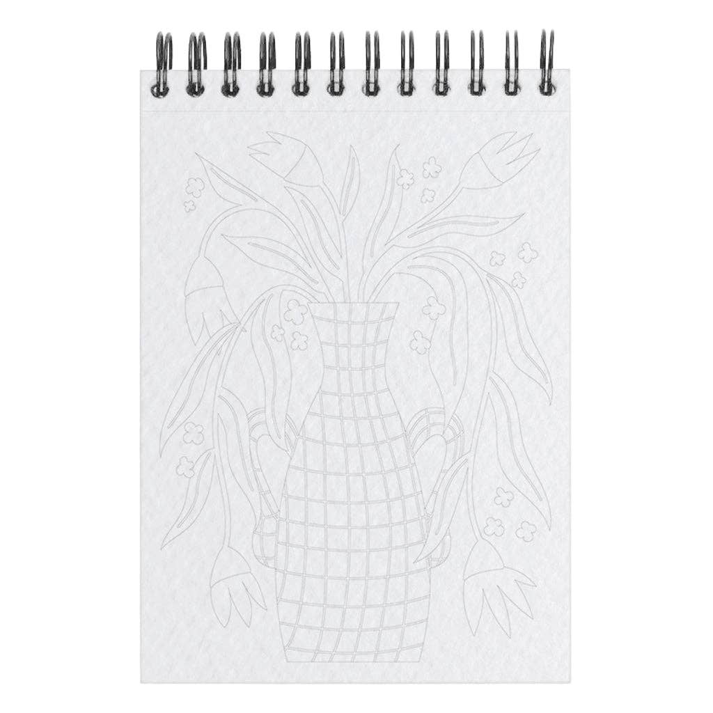 A6 omalovánky - světle růžové květy