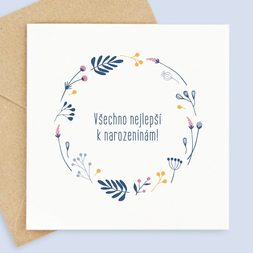 přání - všechno nejlepší k narozeninám
