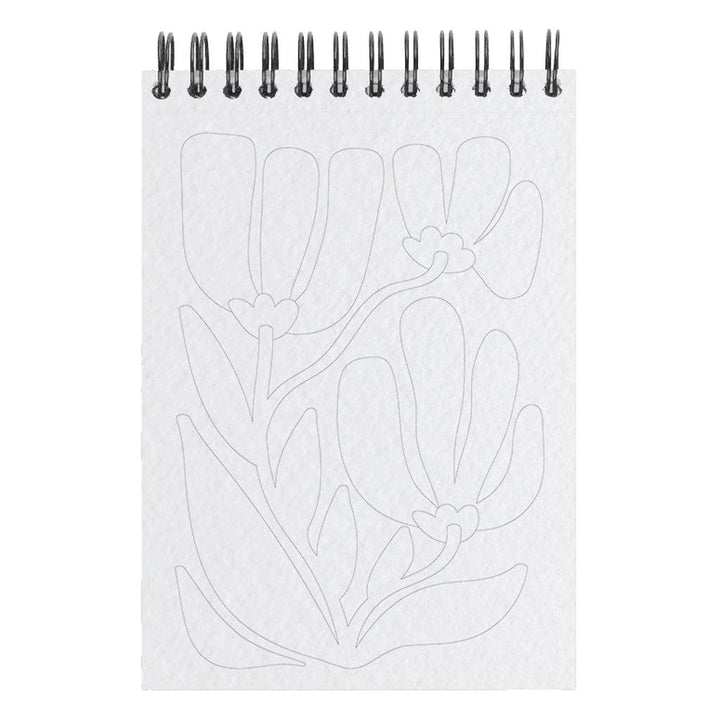 A6 omalovánky - světle růžové květy