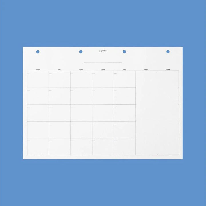 měsíční plánovač a4 planoo