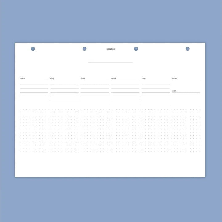 týdenní plánovač a4 planoo