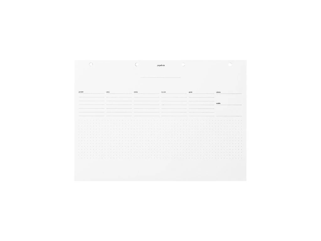 týdenní plánovač a4 planoo