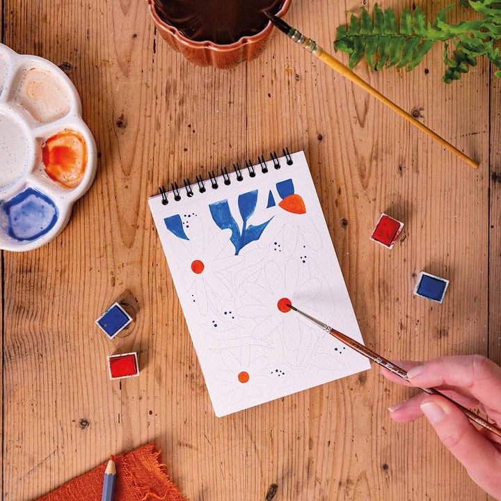 A6 omalovánky - světle růžové květy