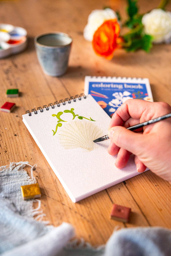 A6 omalovánky - modré květy