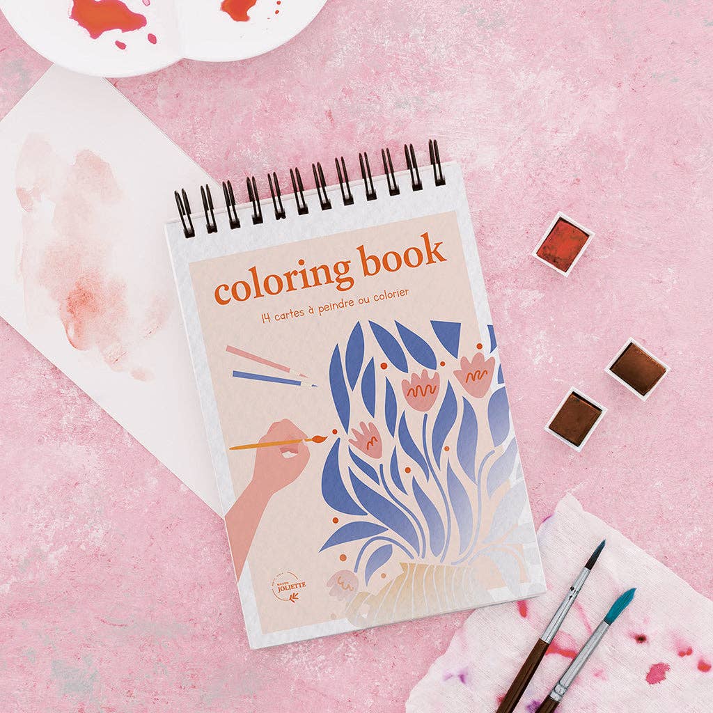 A6 omalovánky - světle růžové květy