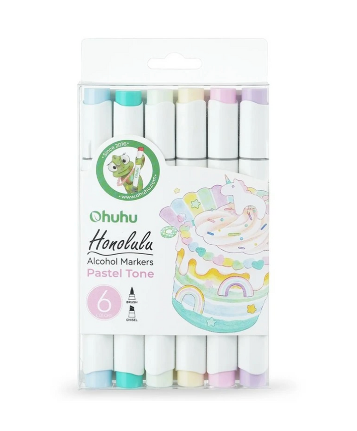 ohuhu lihové fixy oboustranné ~ pastelové