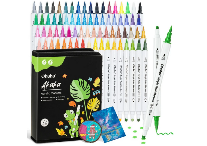 akrylové fixy ohuhu ~ brush and dot (72 barev)