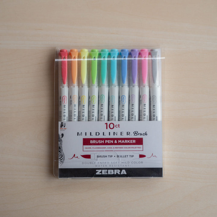 štětcové fixy zebra mildliner (sada 10 ks)