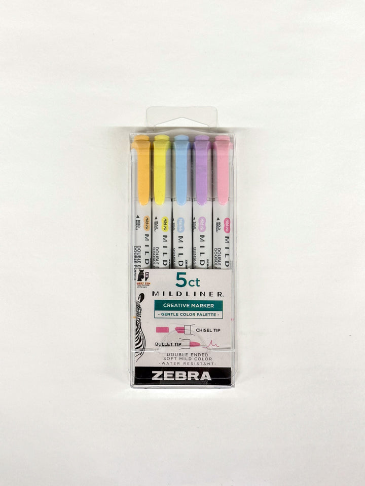 zvýrazňovače zebra mildliner ~ pastel (sada 5 ks)