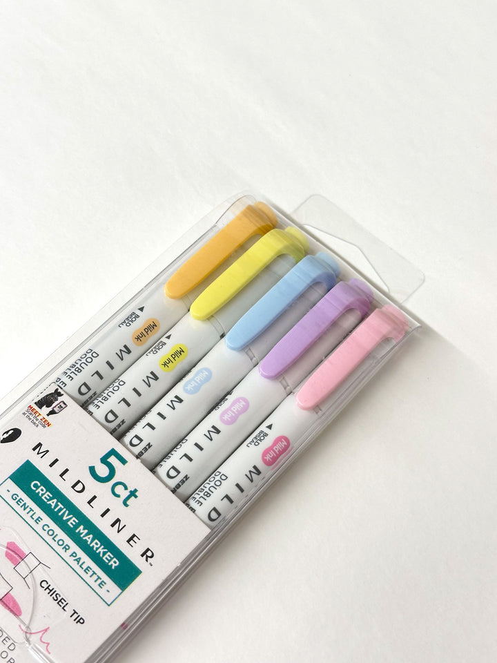 zvýrazňovače zebra mildliner ~ pastel (sada 5 ks)