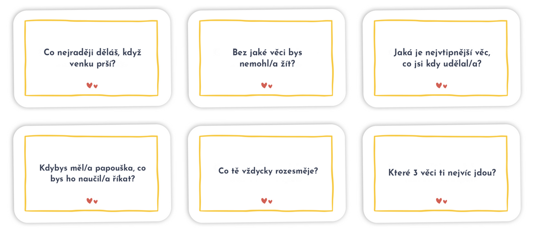 karty podle sebe ~ pro děti a dospělé