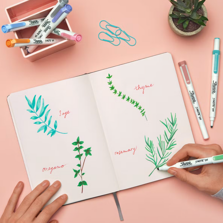 zvýrazňovače sharpie s-note duo ~ sada 8 ks